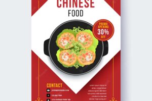 Chinese food flyer template