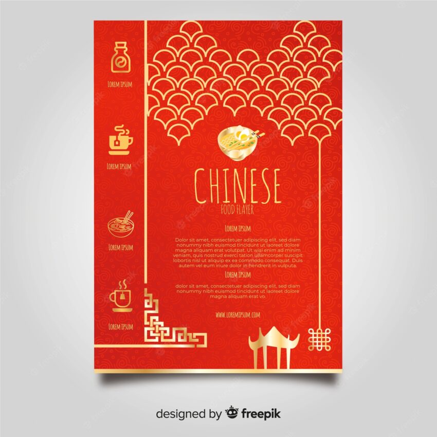 Chinese restaurant brochure template