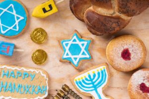 Close-up view of beautiful hanukkah concept