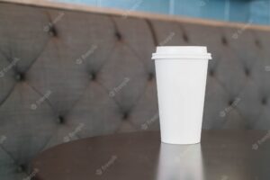 Coffee cup in coffee shop