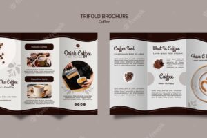 Coffee trifold brochure template