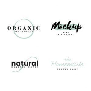 Collection of logos and branding vector