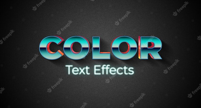 Color text style effect template