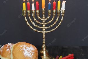 Colorful candels, hanukkah