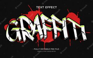 Colorful graffiti text effect