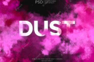 Colorful smoke text effect