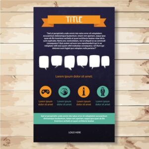 Coloured flyer  template