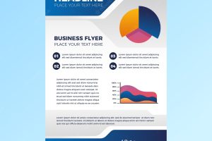 Colourful abstract business flyer template