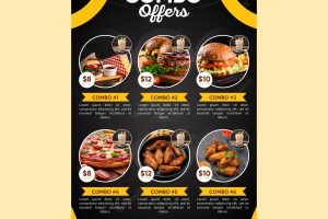 Combo meals poster template