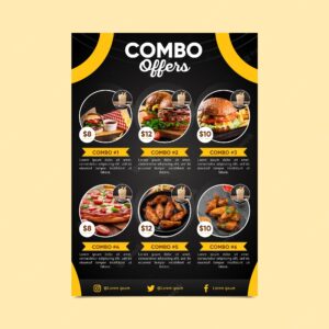 Combo meals poster template