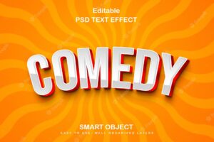 Comedy 3d text effect template