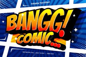 Comic bangg text effect