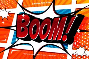 Comic boom text effect
