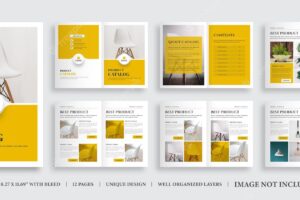 Company product catalogue design template product catalog template design
