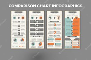 Comparison chart infographic template