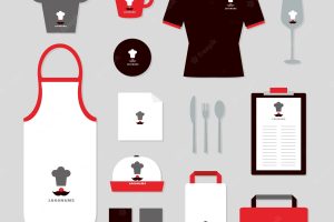 Corporate identity with red details