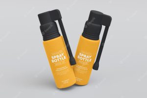 Cosmetic spray bottle mockup