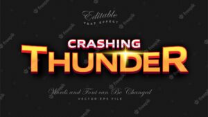 Crashing thunder bold text effect