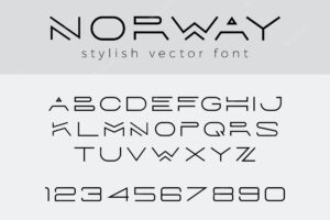 Creative design linear font