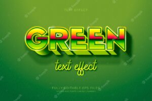 Creative green text effect
