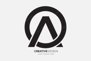 Creative letter a o elegant logo design