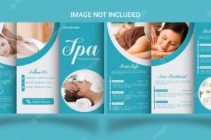 Creative and modern trifold brochure template design for spa, salon and beauty  parlor.