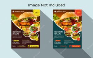 Creative professional restaurant food flyer template design with colorful layout