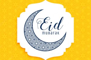 Cresent decorative eid mubarak moon design