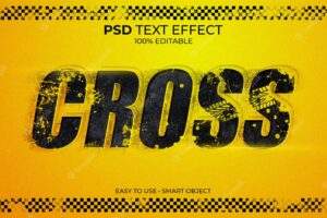 Cross lane text effect