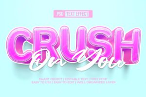 Crush text style effect
