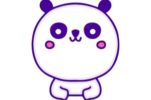 Cute baby panda bear doodle art, illustration for t-shirt, sticker, or apparel merchandise.