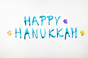 Cute happy hanukkah writing