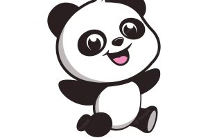 Cute panda cartoon illustration vector design