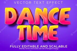 Dance time text effect