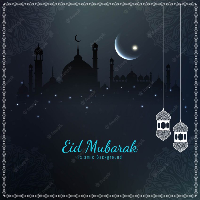 Dark beautiful eid mubarak religious