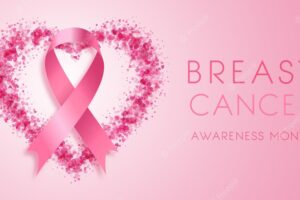 Decorative breast cancer awareness month banner design