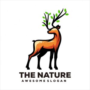 Deer mascot illustration logo