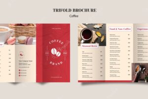 Delicious coffee trifold brochure