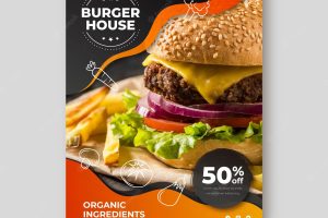 Delicious food restaurant flyer template