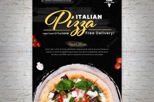 Delicious pizza flyer template