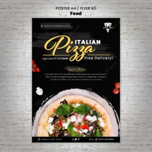 Delicious pizza flyer template