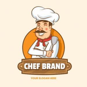 Detailed chef logo template