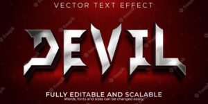 Devil text effect; editable demon and hell text style