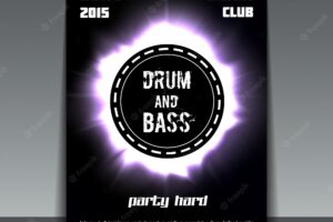 Drum and bass party flyer
