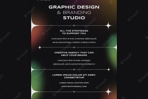 Dynamic graphics design flyer template