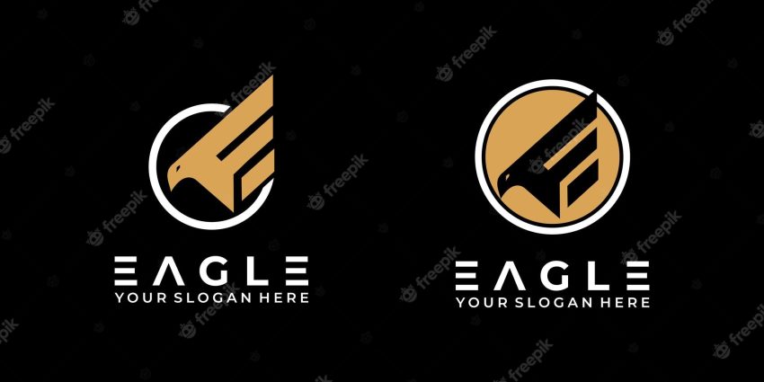 Eagle logo design esport logo vector