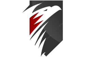 Eagle shield security icon illustration template sign