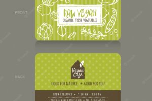 Eco café business card