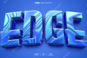 Edge 3d editable text effect