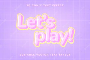 Editable comic text effect template